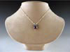 Faceted Amethyst, Peridot & Sapphire on Sterling Silver Chain. 15 1/2" Long with 1" Extender.